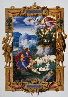 Moses and the Burning Bush. Miniature. 16th century. France.