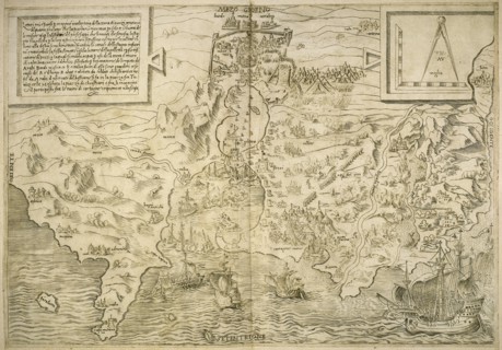 Map of the British Isles. 16th century. 1543