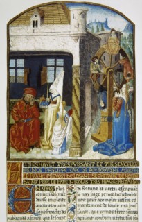 Wheel of Fortune. Miniature, 15th century. France.