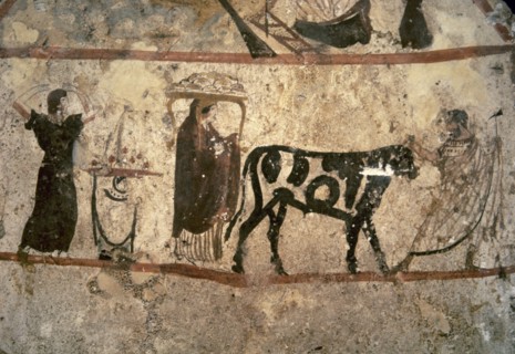 Painted slab. Tomb 47.
