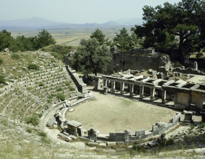 Turkey, Priene, Theater.