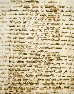 Handwritten letter to Monsignor Angelo Mai.