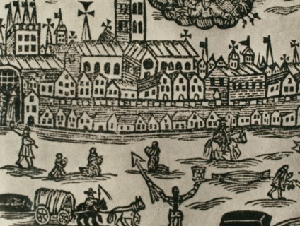 Great plague of London. 1665-1666. Great Britain. Engraving, 17th century.