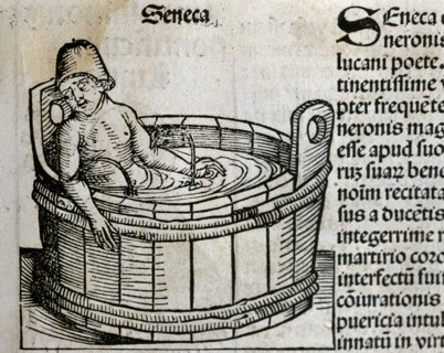 Seneca the Younger (4BC-65AD). Suicide. Engraving.