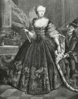Elisabeth Christine of Brunswick-Wolfenbuttel-Bevern (1715-1797). Queen of Prussia. Spouse of Frederick the Great.  Engraving.