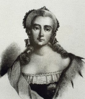 Elisabeth of Russia (1709-1762). Empress of Russia. House of Romanov. Portrait. Engrving.