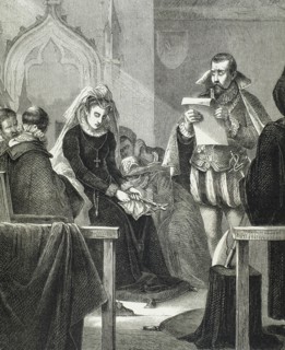 Mary, Queen of Scots (1542-1587)., on the scaffold. Engraving,1885.