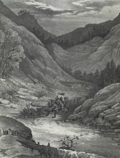 Antonio Perez (1540-1611), Spanish politician, running away. Engraving.
