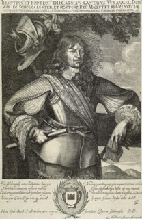 Carl Gustaf Wrangel (1613 â€“1676). Swedish noble, statesman and military commander. Engraving.