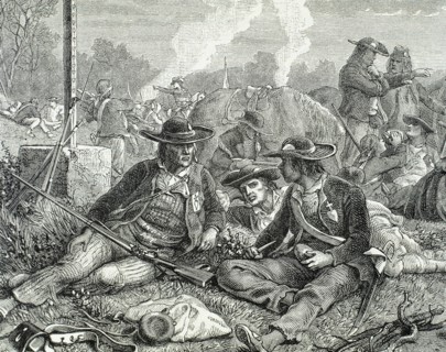 Uprising in the Vendee, 1793-1796 during the French Revolution. Engraving.