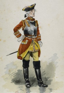 Soldier of the Regiment of the Queen in 1766.