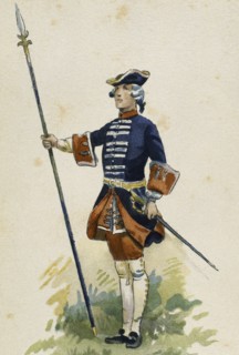 French guard of the king Louis XV.