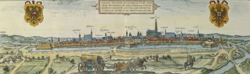 Panorama of the city in the 17th century.