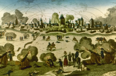 Siege of Lille by the Austrian troops.