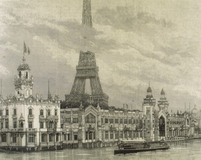 Food Product Pavilion and the Eiffel tower.