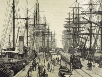Dock at Hobson's bay.