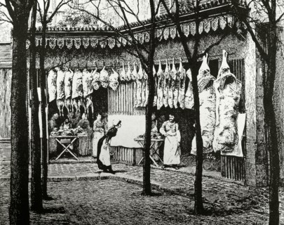 Butcher shop.