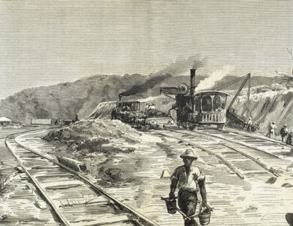 Construction of Panama Canal.