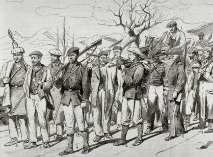 Presentation of Carlists to pardon at the headquarters in Alsasua.