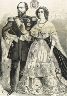 William III of the Netherlands with his wife, Sophie of Wurttemberg.