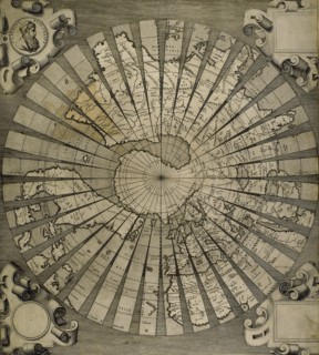 World map by Claudius Ptolemy (90-168). Engraving, 16th century.