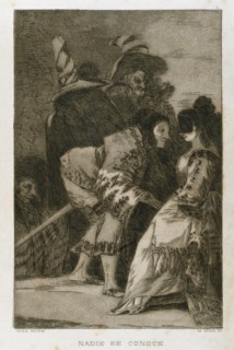 Francisco Goya (1746-1828). Caprices. Plaque 6. Nobody knows himself. Prado Museum.