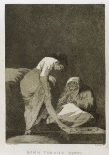 Francisco Goya (1746-1828). Caprices. Plaque 17. It is nicely stretched. Prado Museum. Madrid. Spain.