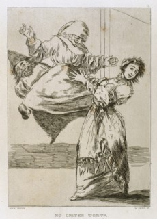 Francisco Goya (1746-1828). Caprices. Plaque 74. Don't scream, stupid. Prado Museum. Madrid.