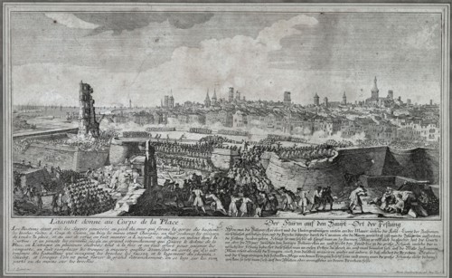 Entry of the troops of Philip V in Barcelona.