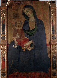 Madonna with child.