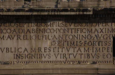 Triumphal arch of Septimius Severus.
