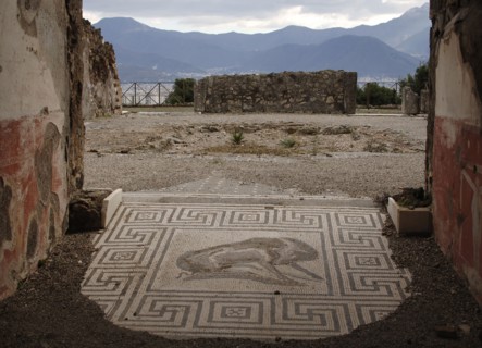 Pompeii. Ruins. Mosaic.