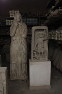 Pompeii. The Antiquarium. Statues and reliefs. Roman period.