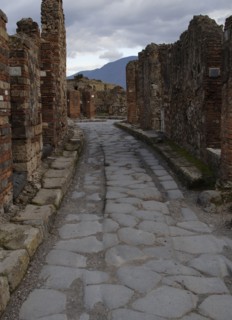 Pompeii. Cobbled street.