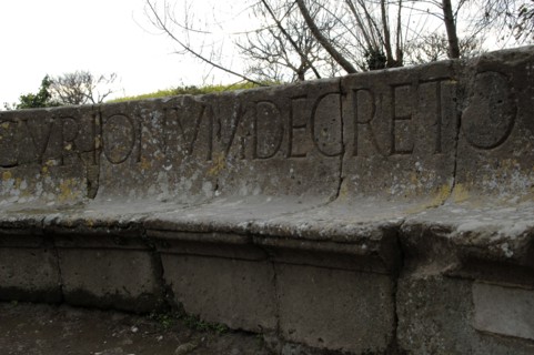 Pompeii. Roman inscription.