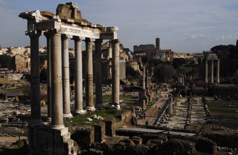 Temple of Saturn. Front porch.