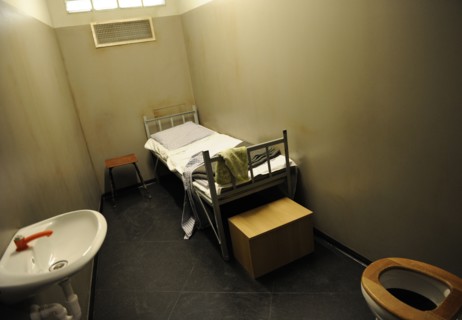 Prison cell.