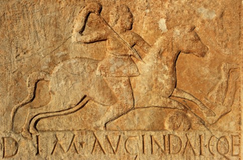 Latin inscription dedicated to horseman in the squadron of the Mauritanians.