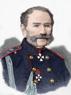 Count of Kotzebue. Engraving. Colored.