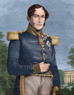 Leopold I (1790-1865). Engraving. Colored.