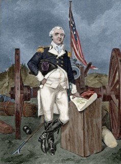 Henry Know (1750-1806). Military officer of the Continental Army and later the United States Army. Colored engraving.