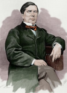 Antonio Lopez y Lopez (1817-1883). First Marquis of Comillas. Businessman, banker and philanthropist Spanish. Engraving. Colored.