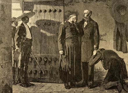 Maximilian I (1832-1867). Last moments of Emperor. Engraving.