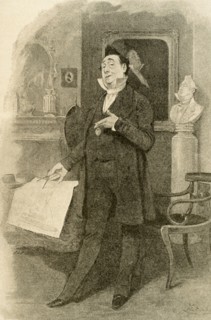 Charles Dickens (1812-1870). "Martin Chuzzlewit", 1843-1844. Mr. Pecksniff. La Ilustracion Iberica, 1898.