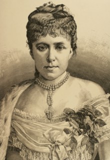 Maria Christina of Austria (1858-1929). Queen of Spain. Second wife of King Alfonso XII. Engraving,1892.