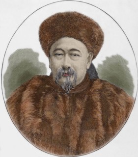 Guo Songtao (Kuo Ta-Jen) (1818-1891). Engraving. Colored.