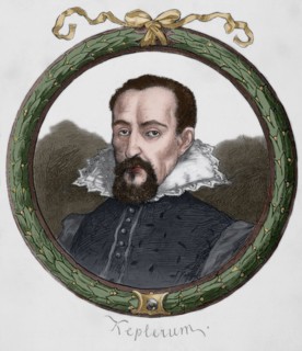 Johannes Kepler (1571-1630). Engraving. Colored.