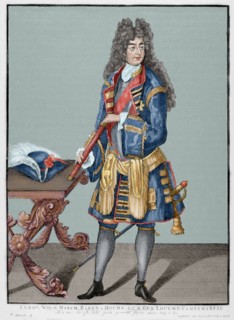 Louis William, Margrave of Baden-Baden (1655-1707). Engraving. Colored.