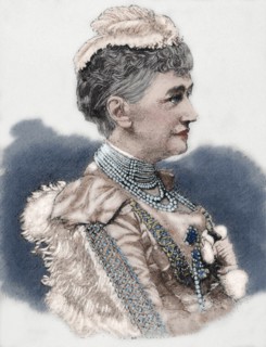 Louise of Hesse-Kassel (1817-1898). Engraving. Colored.