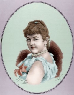Soprano Mila Kupfer-Berger (1852-1905). Colored.